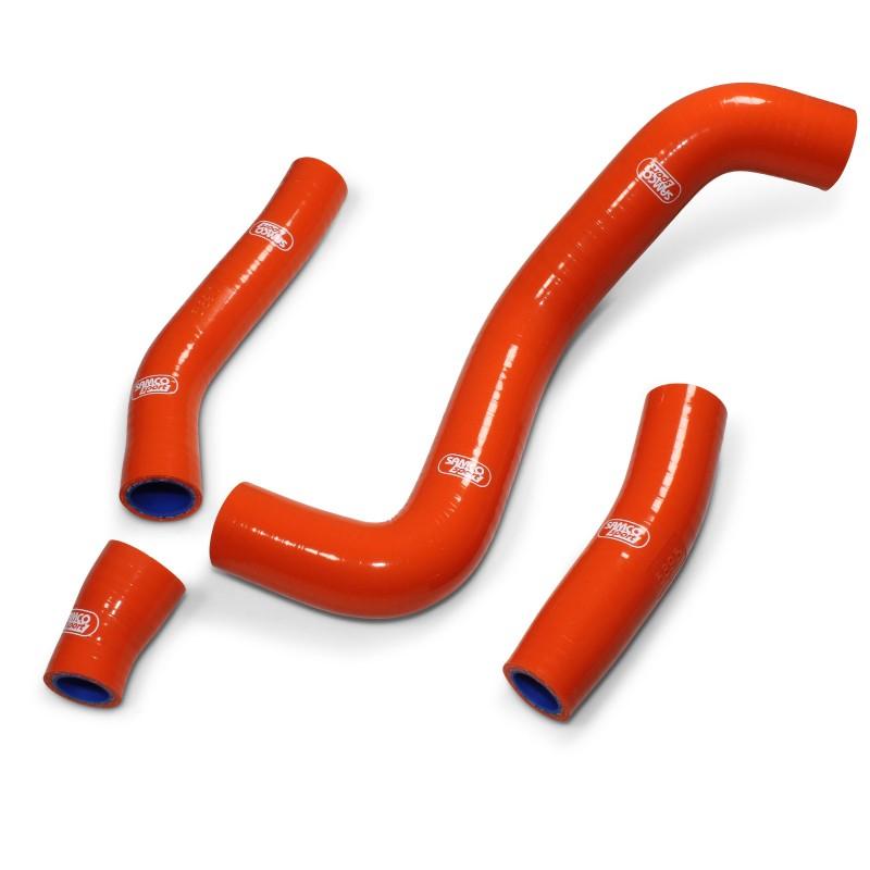 Samco Sport Coolant Hose 4 Piece Kit Orange 19-23 KTM Husq Gas 250 350 Oem Design Samco KTM-107-or