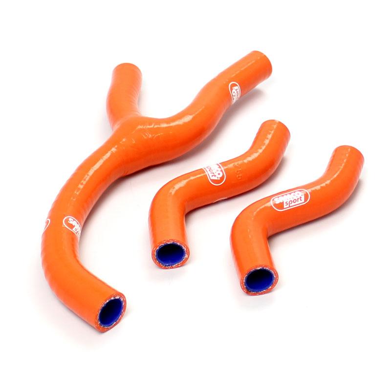 Samco Sport Coolant Hose 3 Piece Kit Orange 08-10 KTM 250 Sxs F Samco Sport KTM-16-or