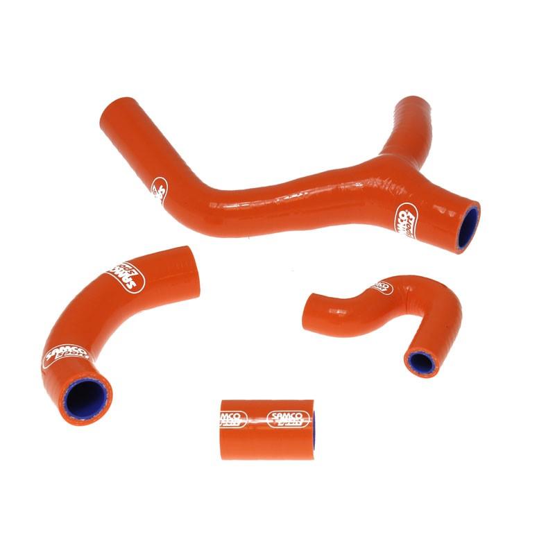 Samco Sport Coolant Hose 4 Piece Kit Orange 08-11 KTM 400 450 530 EXC XC-w Samco Sport KTM-22-or