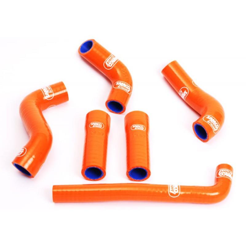 Samco Sport Coolant Hose 6 Piece Kit Orange 04-07 KTM 450 525 EXC Oem Design Samco Sport KTM-6-or
