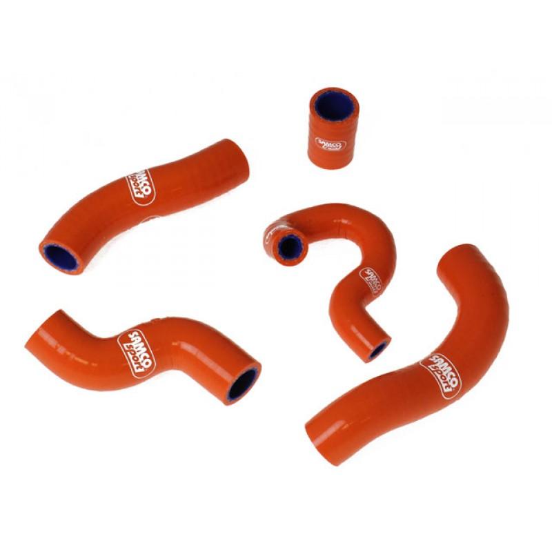 Samco Sport Coolant Hose 5 Piece Kit Orange 12-16 KTM Husqvarna 450 500 Samco Sport KTM-48-or