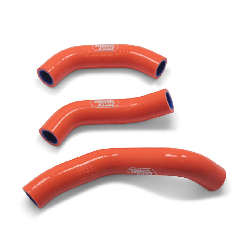 Samco Sport Coolant Hose 3 Piece Kit Orange 17-19 Husq KTM 450 500 FE EXC-f Thermo Bypass Samco KTM-92-or