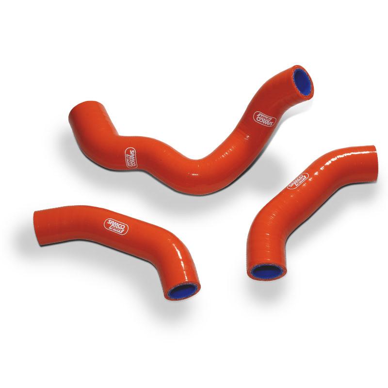 Samco Sport Coolant Hose 3 Piece Kit Orange 20-23 Husq KTM 450 500 Thermostat Bypass Samco KTM-118-or