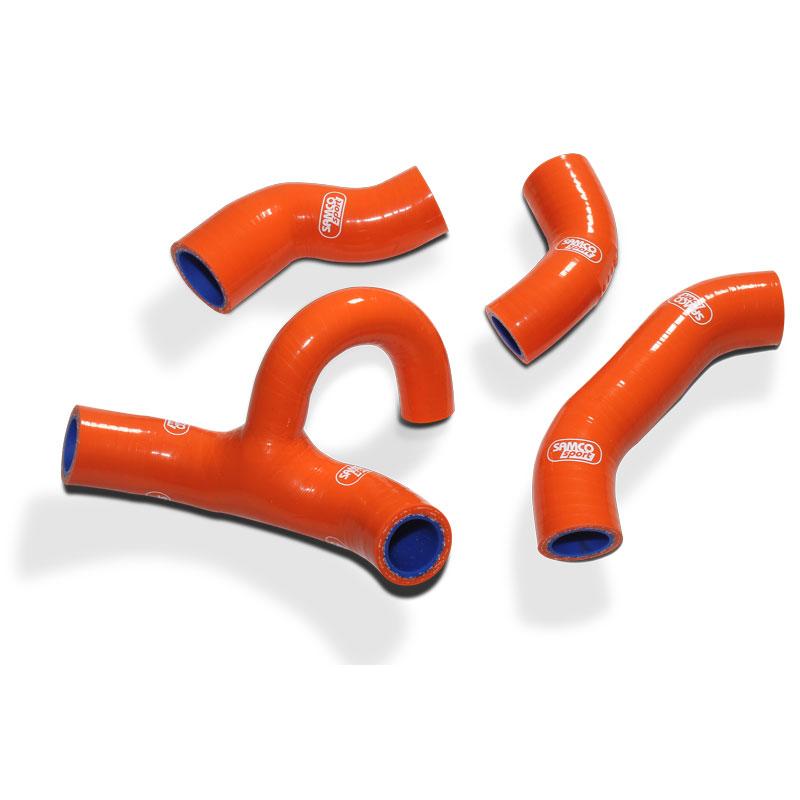 Samco Sport Coolant Hose 4 Piece Kit Orange 20-23 KTM 450 500 FE EXC-f XCF-W Oem Design Samco KTM-117-or