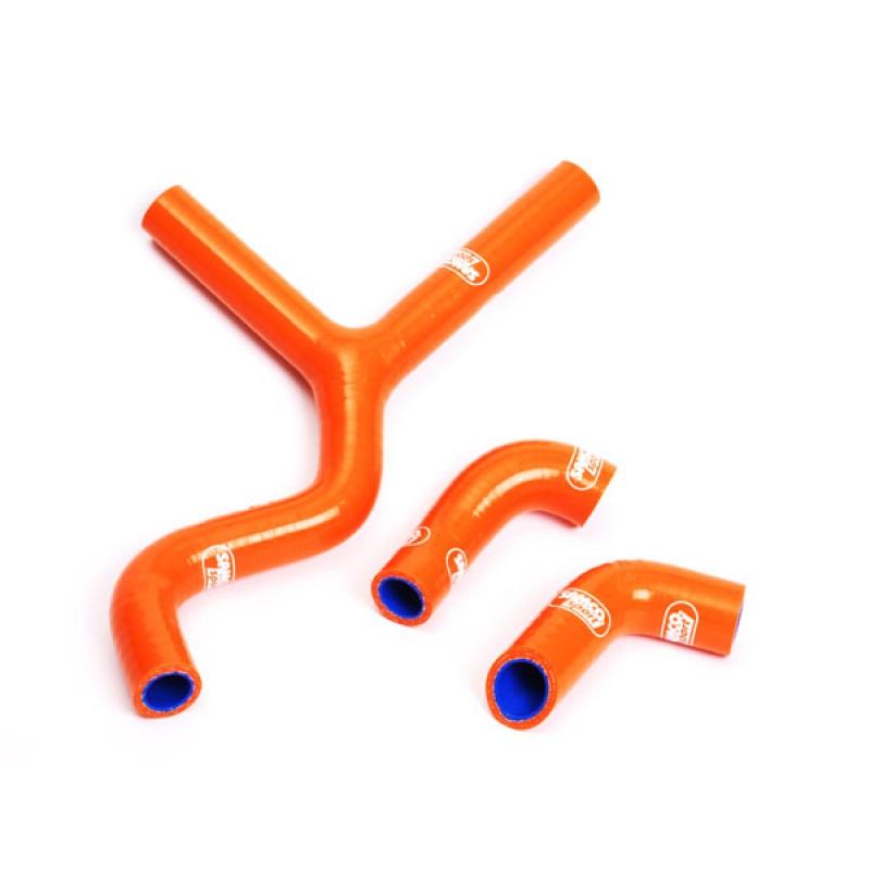 Samco Sport Coolant Hose 3 Piece Kit Orange 01-07 KTM 450 525 540 560 Smr SX Sxs Samco Sport KTM-4-or