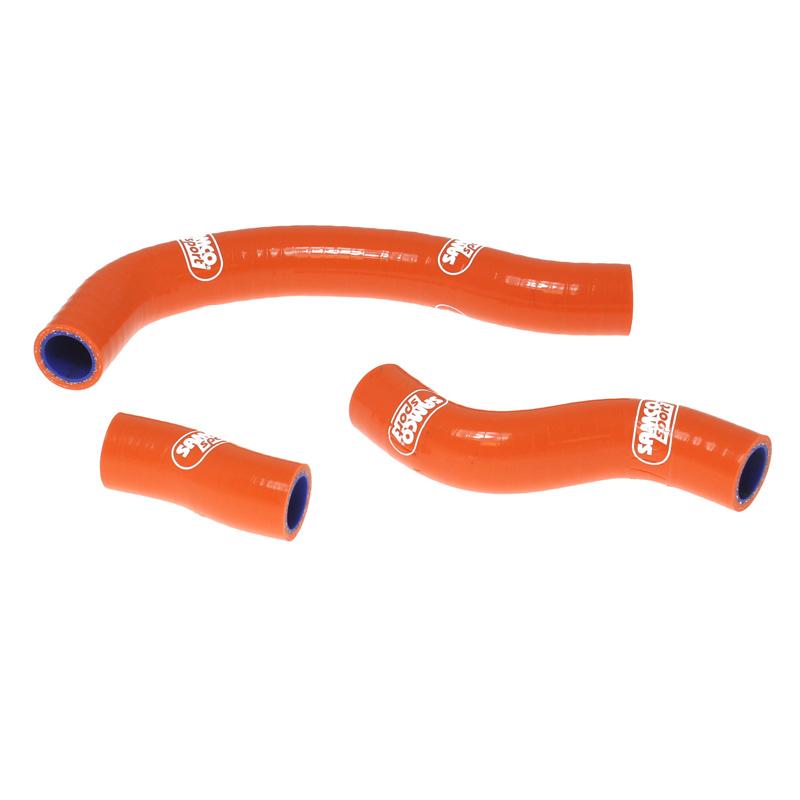 Samco Sport Coolant Hose 3 Piece Kit Orange 11-12 KTM 450 Smr SX-F XC-F Samco Sport KTM-40-or