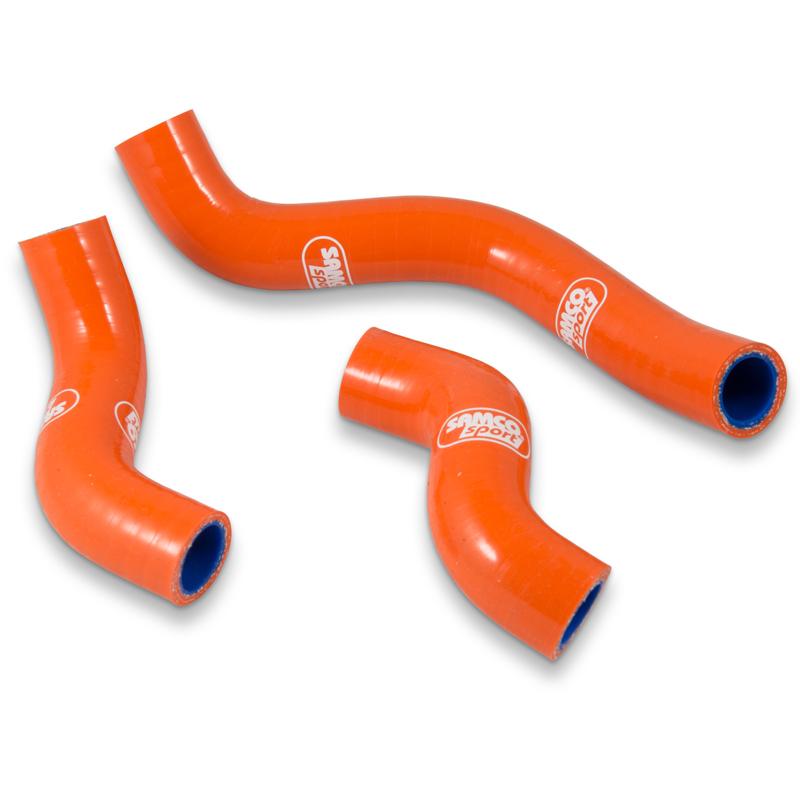 Samco Sport Coolant Hose 3 Piece Kit Orange 15 KTM 450 SX-F Factory Edition Samco Sport KTM-78-or