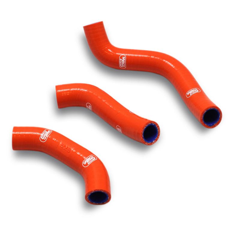 Samco Sport Coolant Hose 3 Piece Kit Orange 16-18 Husqvarna KTM 450 FC SXF Samco Sport KTM-81-or