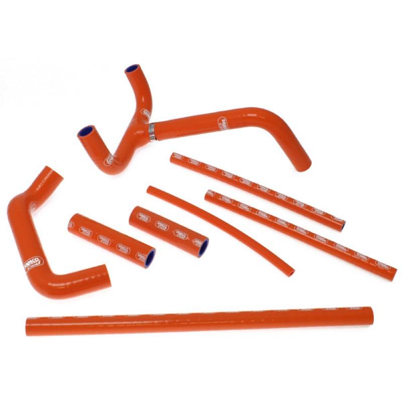 Samco Sport Coolant Hose 8 Piece Kit Orange KTM 625 640 660 Smc Lc4 Samco Sport KTM-5-or