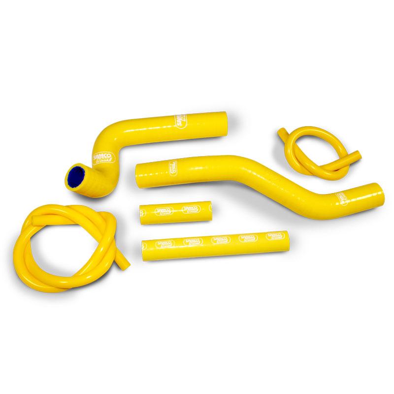 Samco Sport Coolant Hose 6 Piece Kit Yellow 01-12 Suzuki 125 RM Samco Sport Suz-12-ye