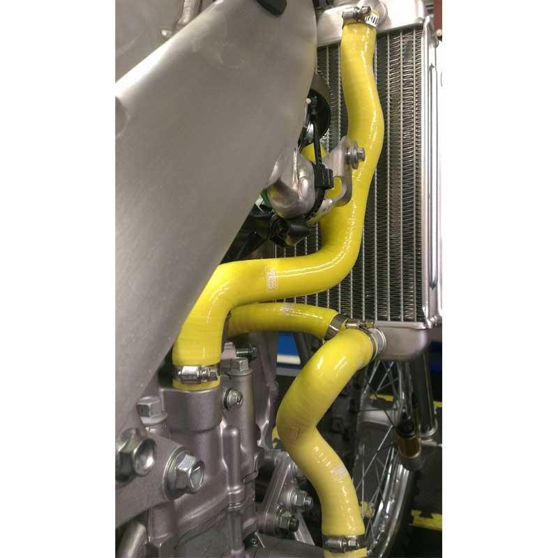 Samco Sport Coolant Hose 3 Piece Kit Yellow 15-17 Suzuki 450 RM Z 'y' Race Design Samco Suz-53-ye