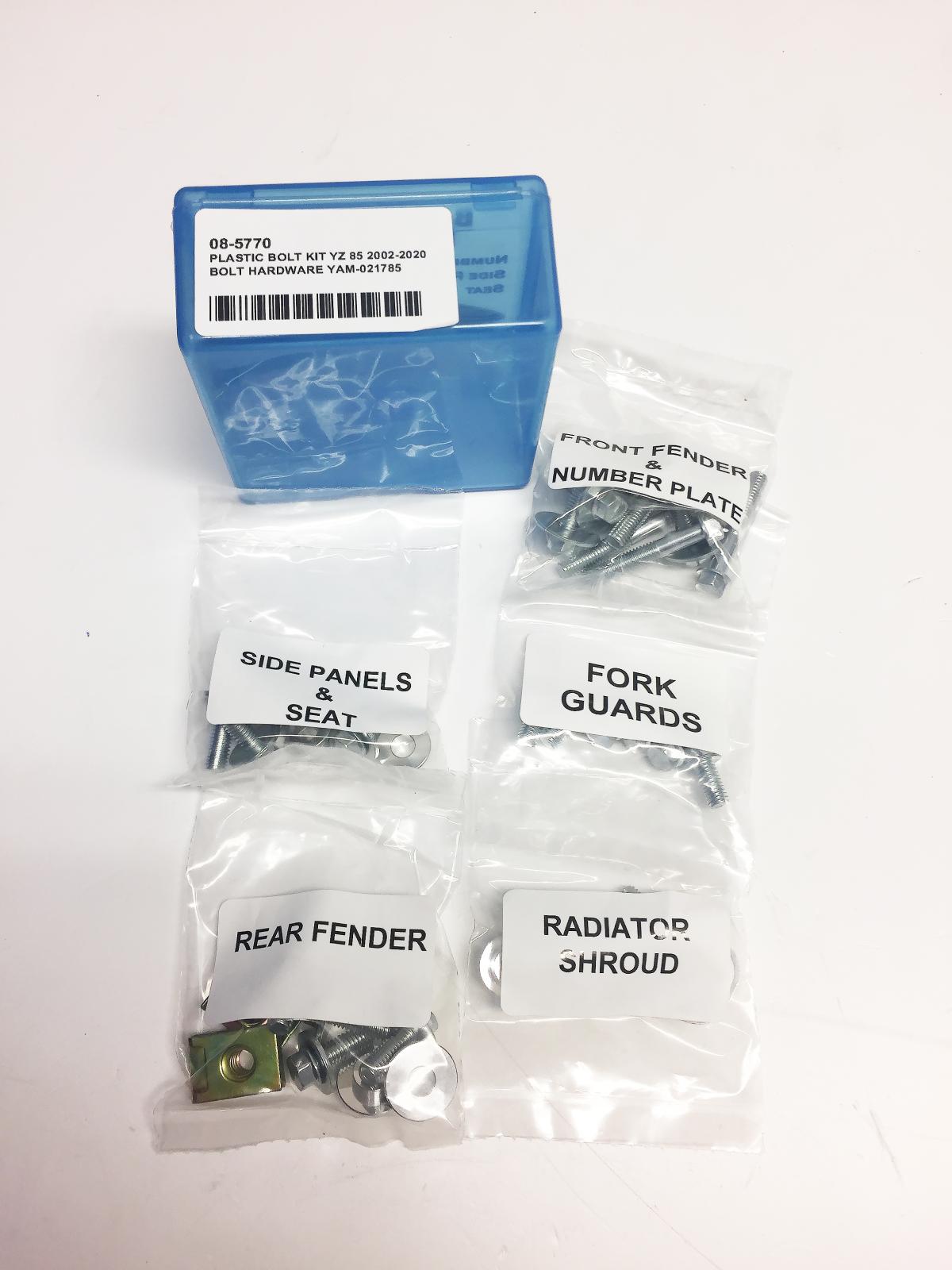 BOLT PLASTIC BOLT KIT YZ 85 2002-2020, BOLT HARDWARE YAM-021785