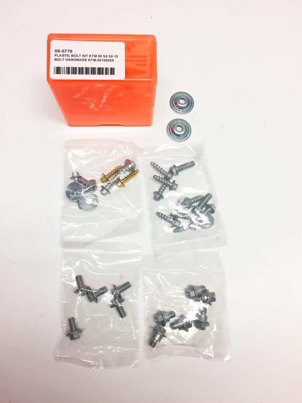 BOLT PLASTIC BOLT KIT KTM 65 SX 02-15, BOLT HARDWARE KTM-021565SX