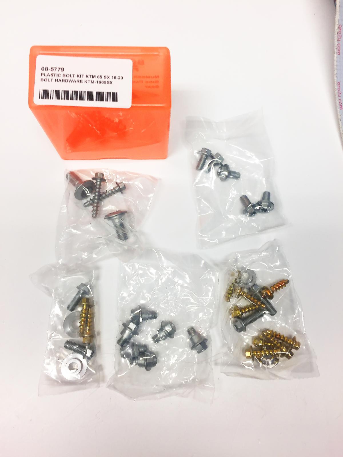 BOLT PLASTIC BOLT KIT KTM 65 SX 16-20, BOLT HARDWARE KTM-1665SX