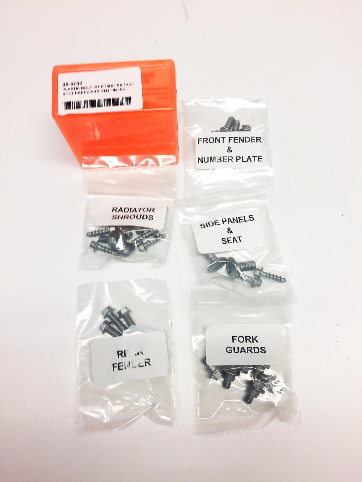 BOLT PLASTIC BOLT KIT KTM 85 SX 18-20, BOLT HARDWARE KTM-1885SX