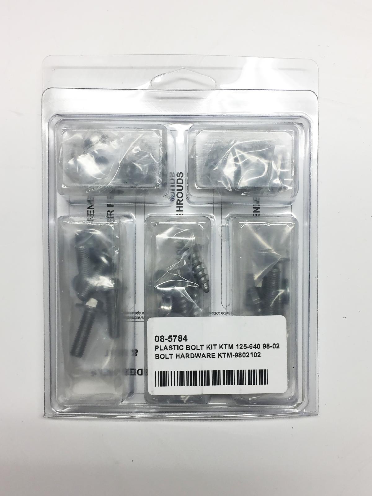 BOLT PLASTIC BOLT KIT KTM 125-640 98-02, BOLT HARDWARE KTM-9802102