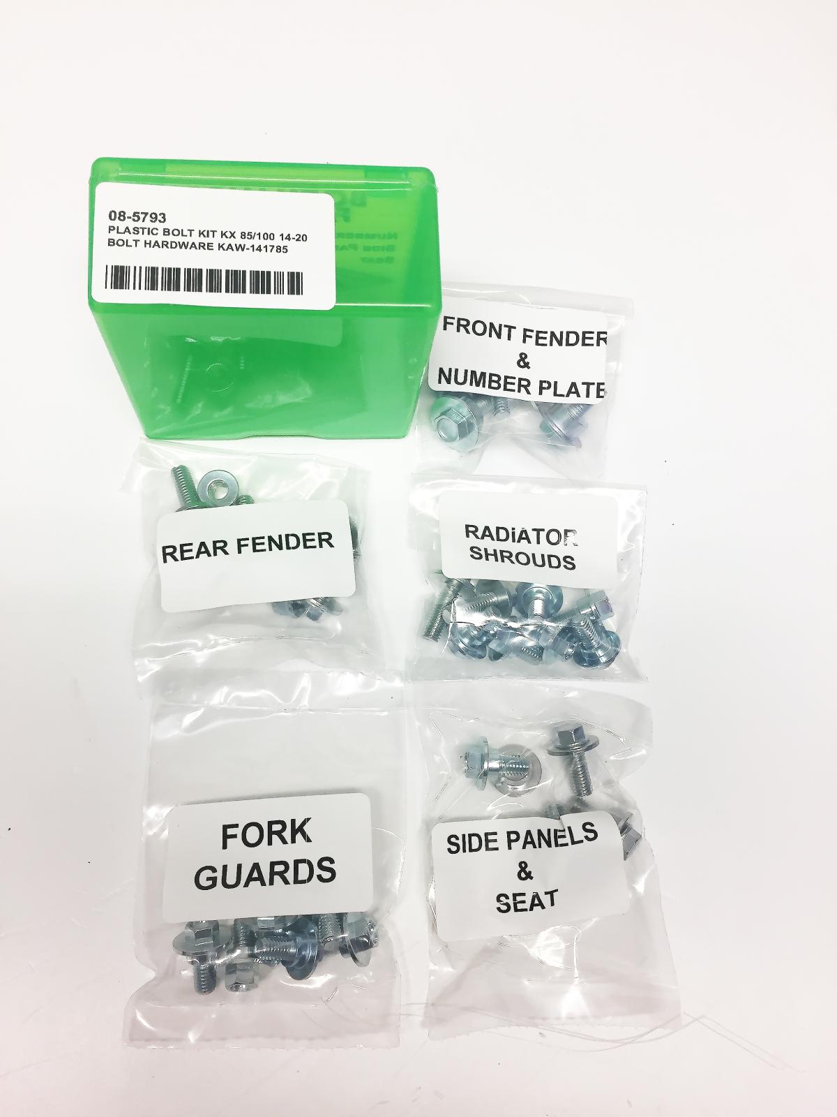 BOLT PLASTIC BOLT KIT KX 85/100 14-20, BOLT HARDWARE KAW-141785