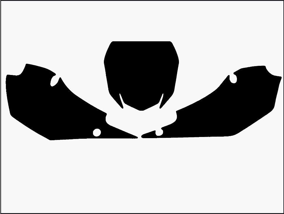 Blackbird Graphics YZF 250/450 Yamaha Pre Cut, Blackbird 3228/20 Black, Number Board Backgrounds