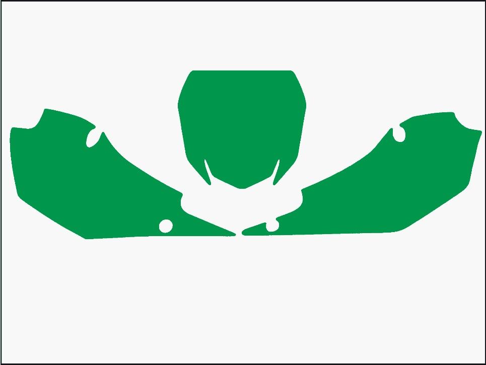 Blackbird Graphics YZF 250/450 Yamaha Pre Cut, Blackbird 3228/30 Green, Number Board Backgrounds