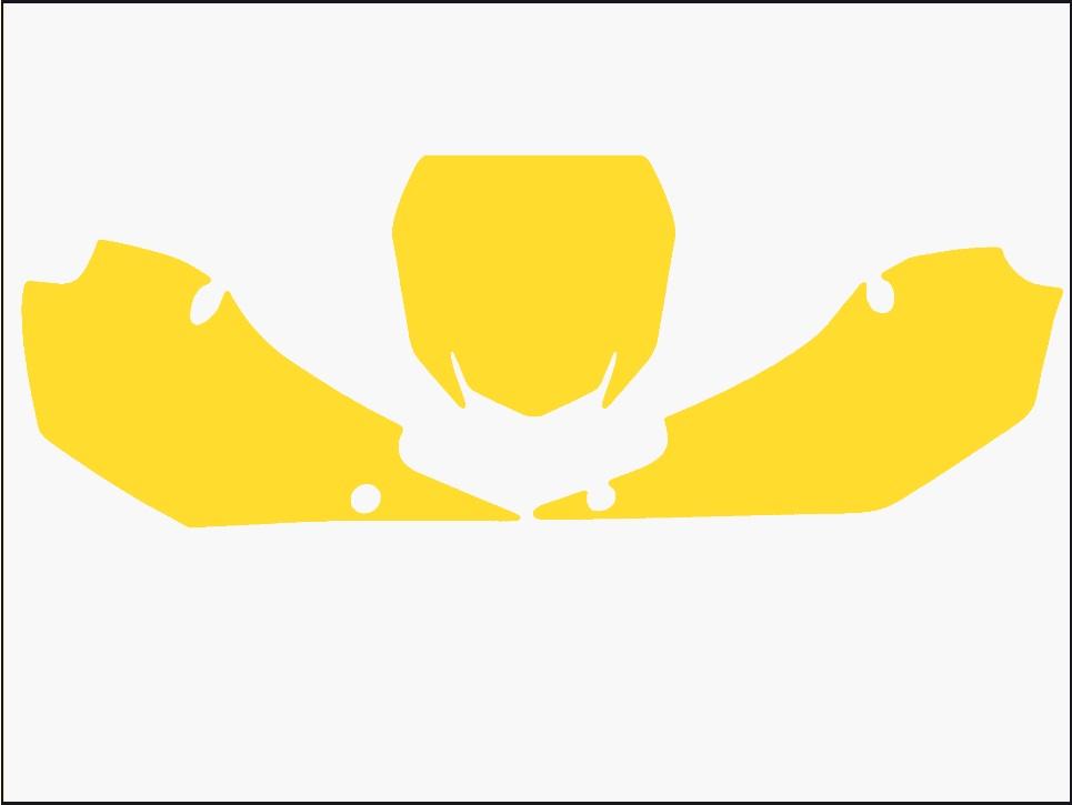 Blackbird Graphics YZF 250/450 Yamaha Pre Cut, Blackbird 3228/40 Yellow, Number Board Backgrounds