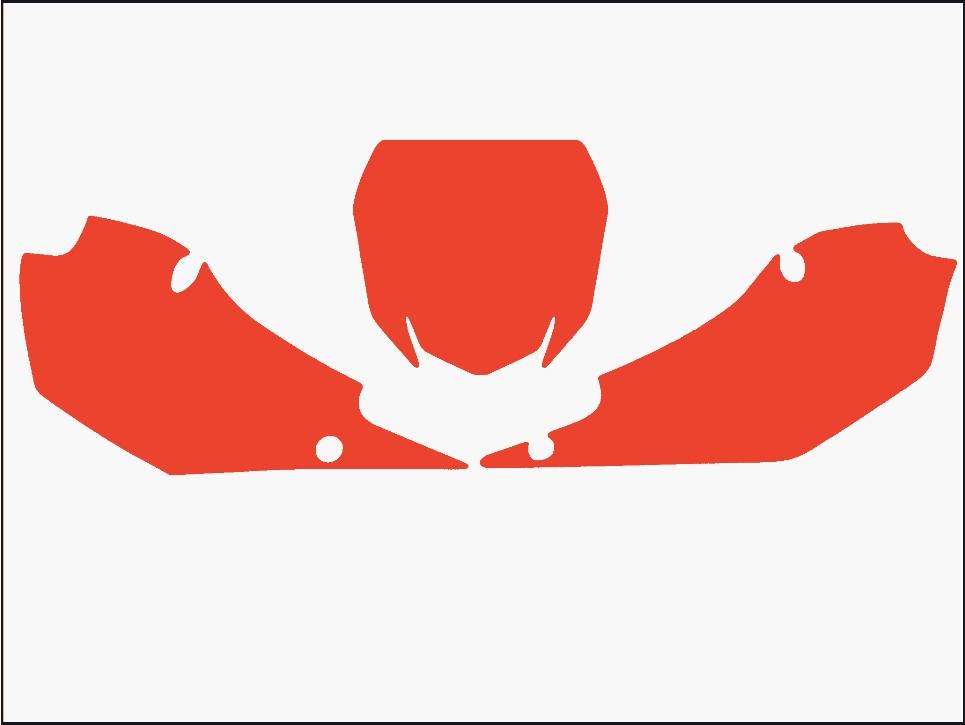 Blackbird Graphics YZF 250/450 Yamaha Pre Cut, Blackbird 3228/60 Red, Number Board Backgrounds