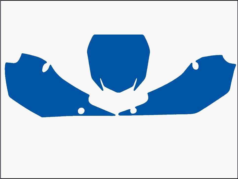 Blackbird Graphics YZF 250/450 Yamaha Pre Cut, Blackbird 3228/70 Blue, Number Board Backgrounds