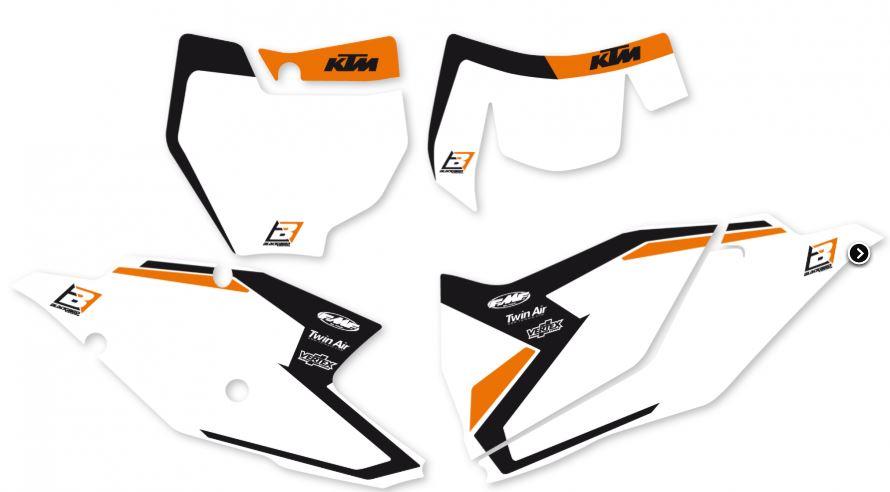 Blackbird Graphics 16-17 KTM SX-SXF MX Backgrounds, Blackbird 6508n