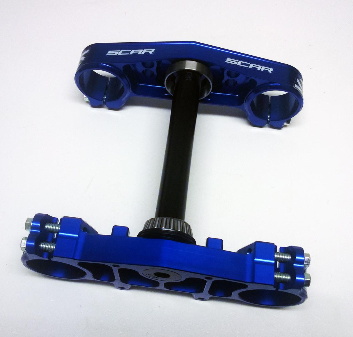 Scar Racing Triple Clamps 25 Blue YZ 65/85, Offset 25mm Scar S1422