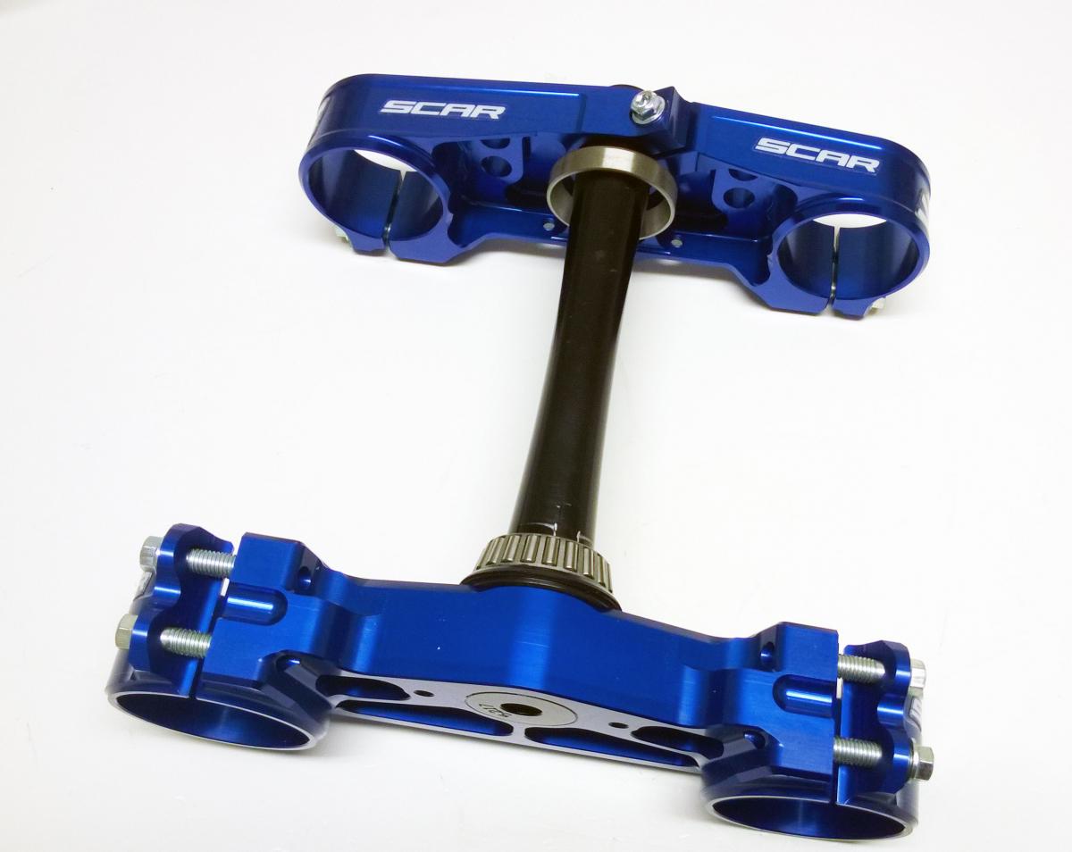 Scar Racing Triple Clamps 22 Blue TC/FC 14-20, Offset 22mm Scar S5417b