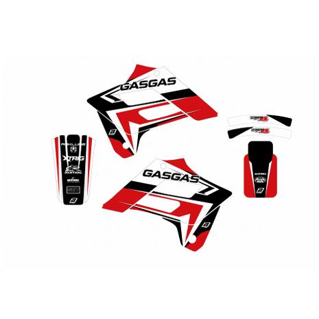 BLACKBIRD 02-06 GASGAS DREAM-4RED, BLACKBIRD DECAL KIT 2903N/02