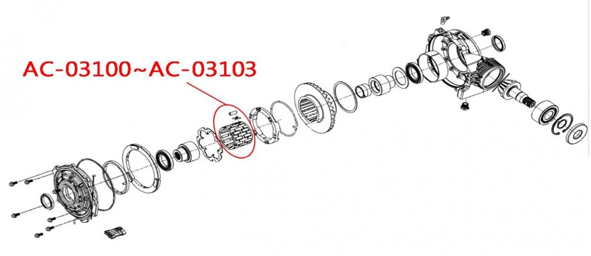 Bronco Sprague Bearing Polaris RZR, Bronco Ac-03101, Carrier, 3234466, 3234907, 3235262, 3235263