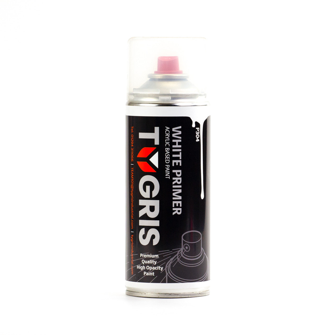 TYGRIS Tygris White Primer Aerosol Spray Paint 400ML Acrylic