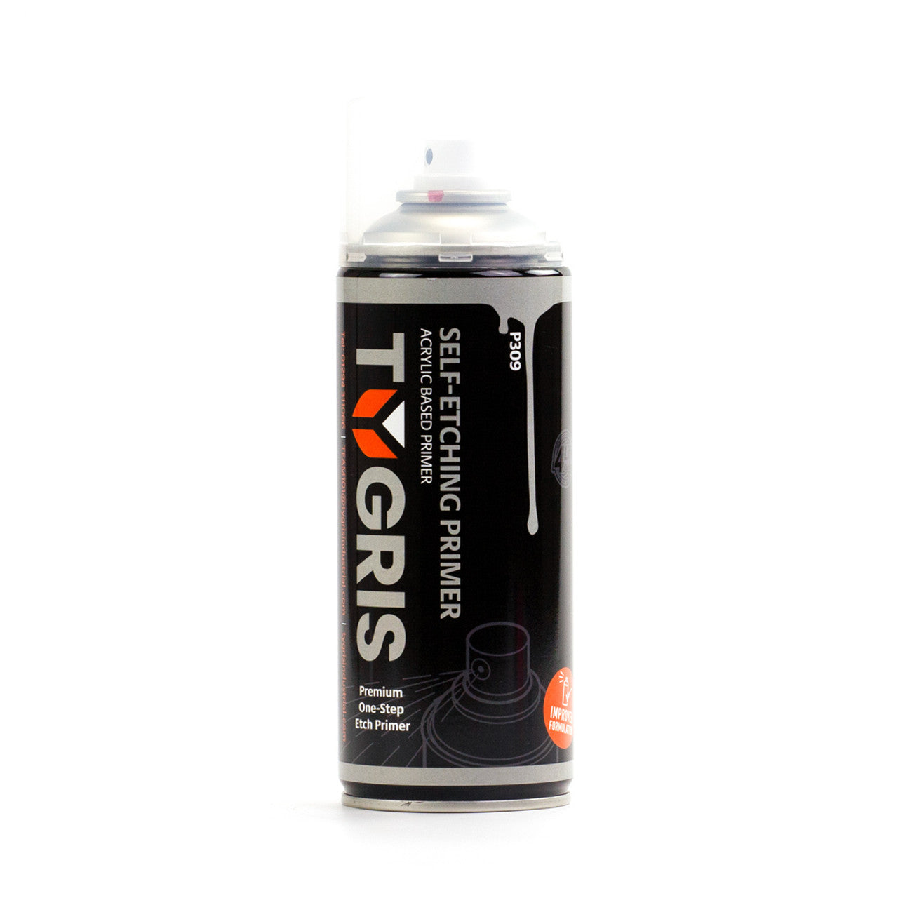 TYGRIS Tygris Grey Self Etching Primer Aerosol Spray Paint 400ML Acrylic