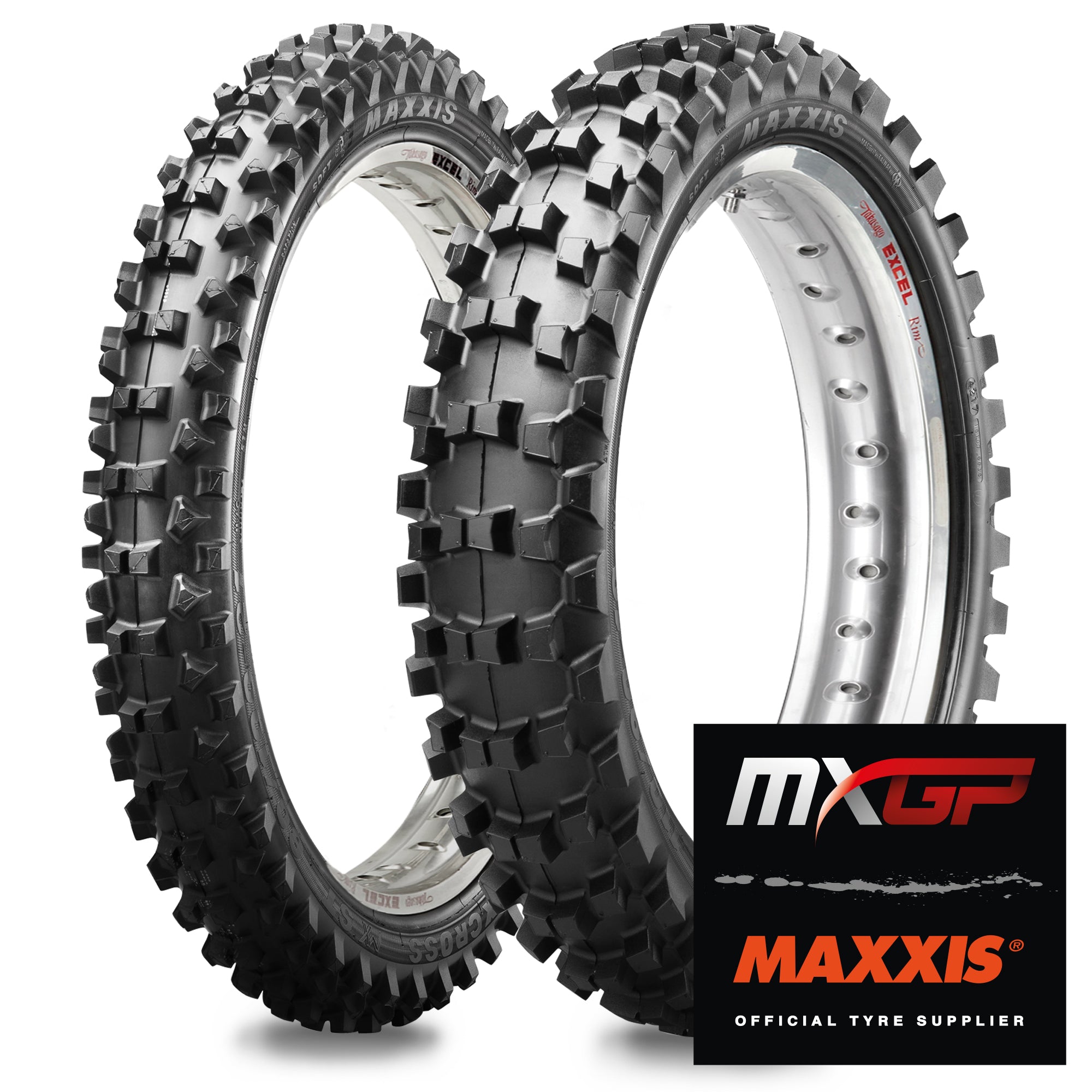Maxxis 85cc Big Wheel MX-ST+ Tyres - Matched Pair - 70/100-19 + 90/100-16