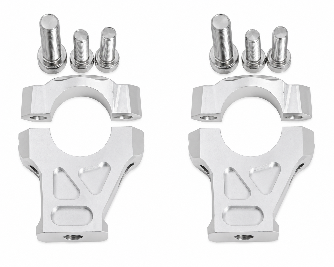 SUR-RON Handlebar Riser Bracket Pair Silver SUR-RON Ultra Bee