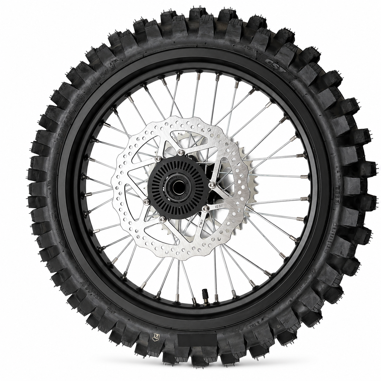 SUR-RON Rear Wheel Set J18 X MT2.50 Cst 100/90-18 Tyre 46T 520 Sprocket and Disc SUR-RON Ultra Bee
