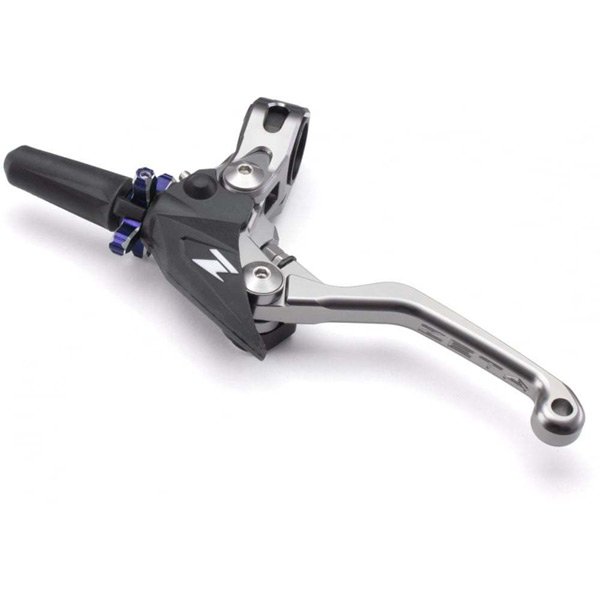 Zeta Complete Pivot clutch lever perch set 3 Finger Ti / blue