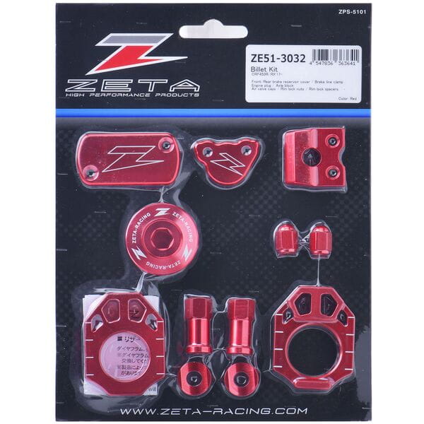 Zeta Billet Kit Red CRF450R/RX 17-20