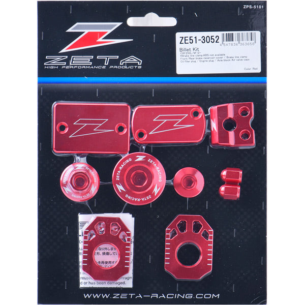 Zeta Billet Kit Red CRF250L 12-20
