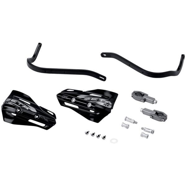 Zeta Armor Hand Guard XC kit for 22.2mm bars inc mounts and xc protector Black