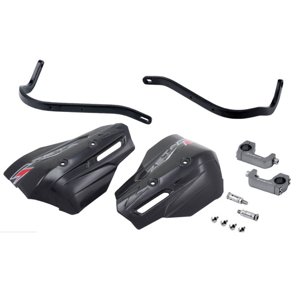 Zeta Armor Hand Guard Adventure Bike 22.2mm bars U Clamp Black