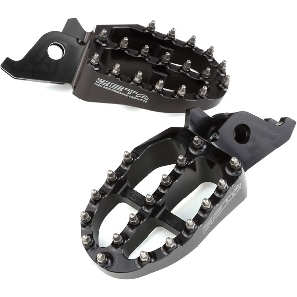 Zeta Aluminum FootPegs KTM SX 16-22, EXC 17-22, Husky FC 16-22 Black