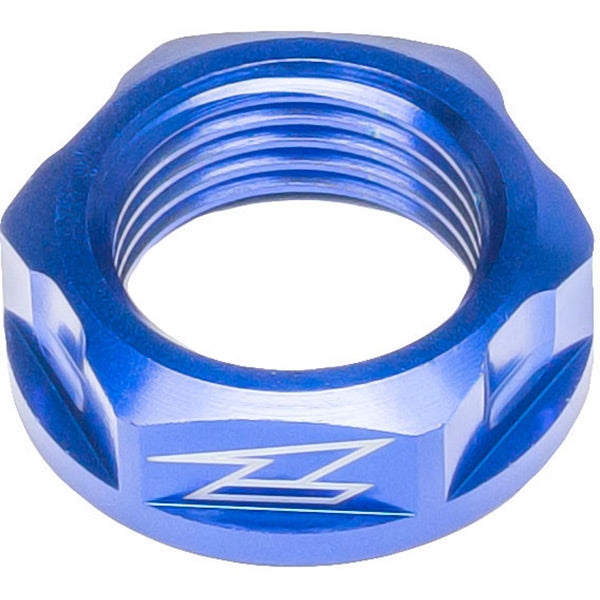 Zeta Front axle nut M18 P1.5-24 H9 Yam Kawi Suzuki blue