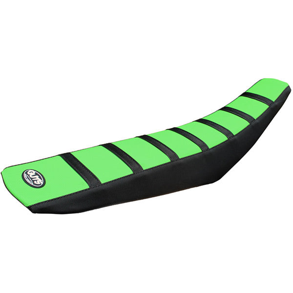 Guts racing Ribbed  Cover Black with Green Top Kawasaki KX250 21-24 KX450 19-23