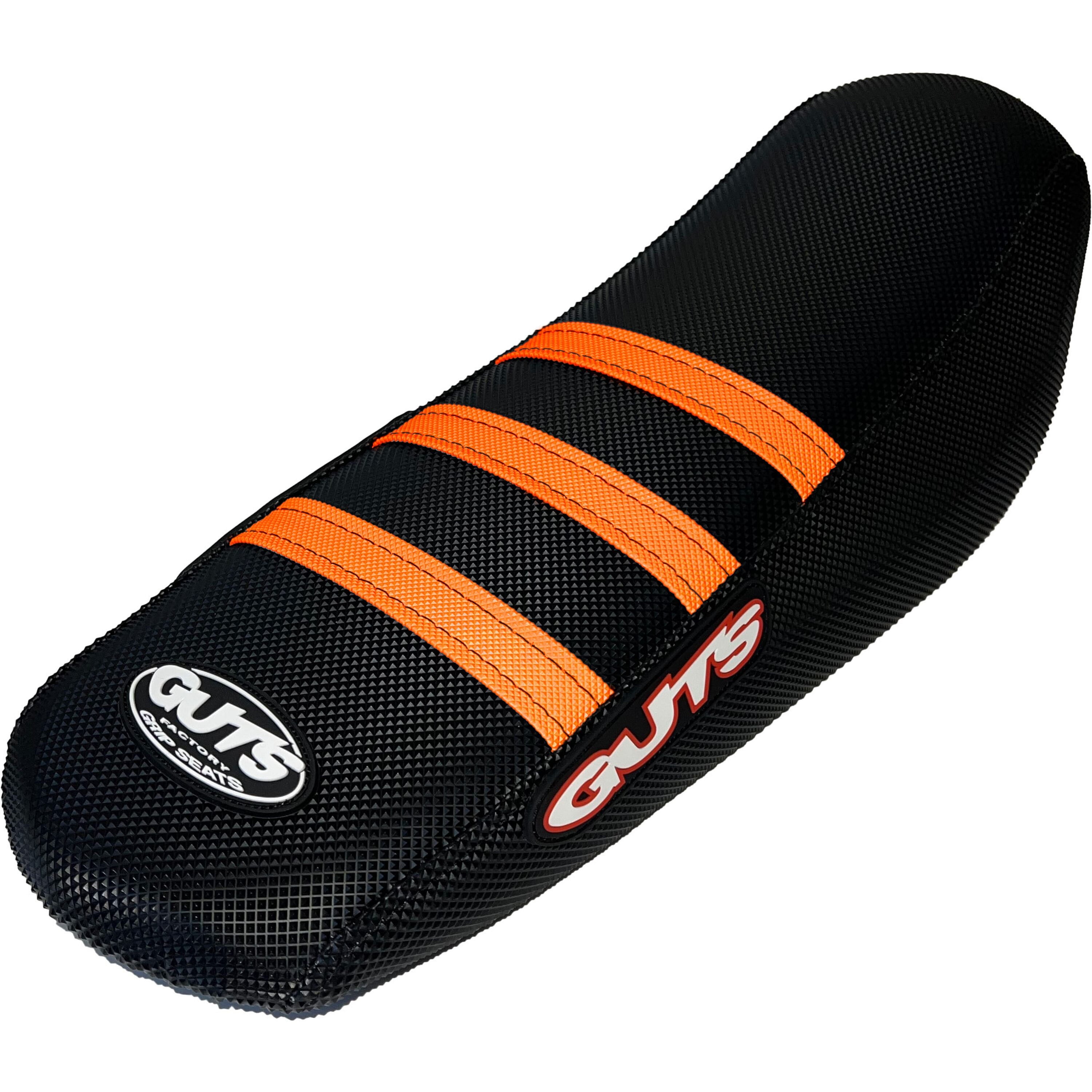 GUTS Racing Surron Complete Seat Black Orange ribs - Orange - One size