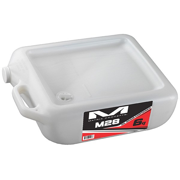 Matrix Concepts M28 Oil Drain Container Wht- 6 Qt