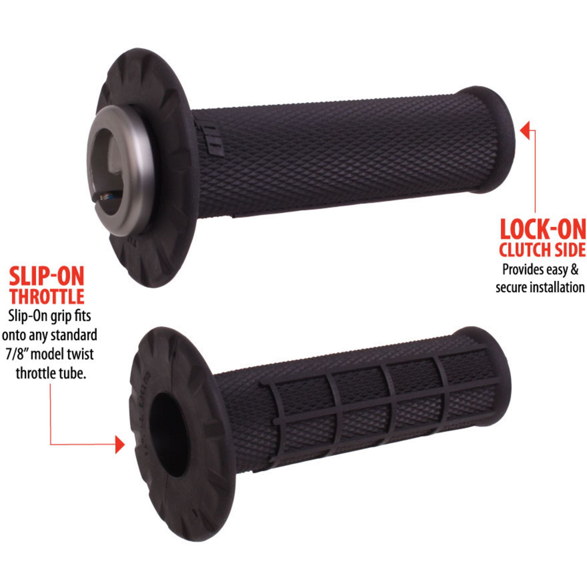 ODI Universal Lock-On Grip Set; Half-Waffle
