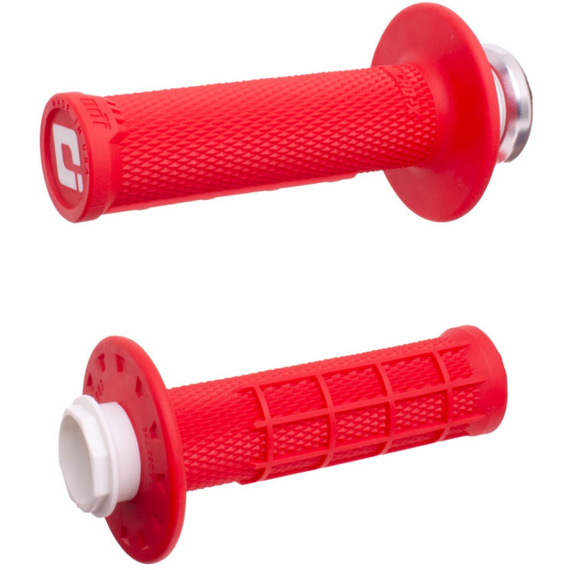 ODI Micro-X Half-Waffle Lock-On Grip Set red