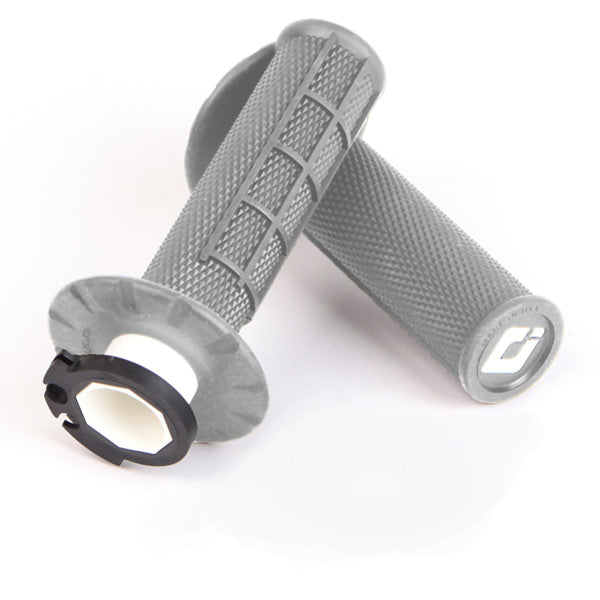 ODI Half Waffle MX Lock-On Grip Set Grey (Soft)
