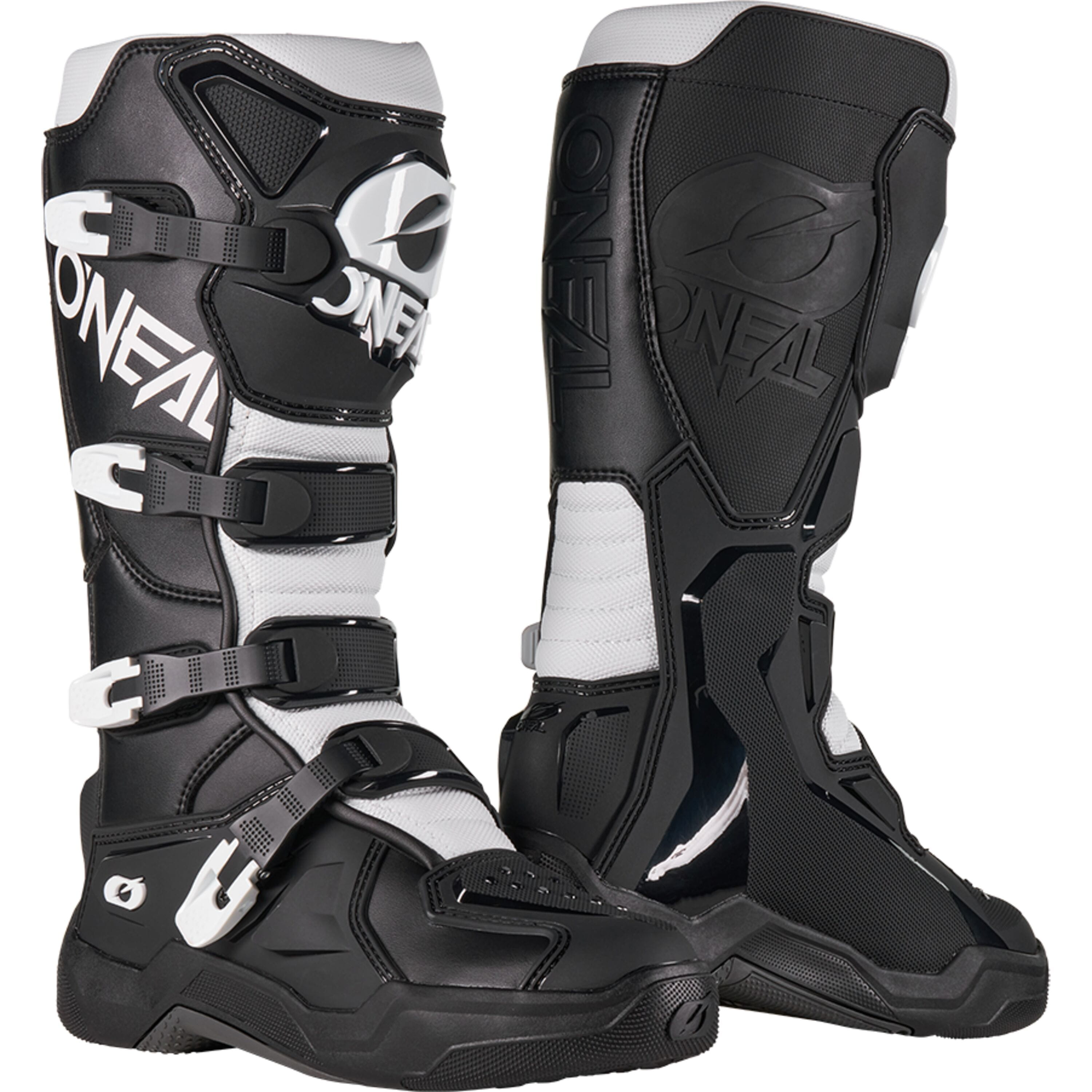 Oneal 3SRS Boot MX black/white 9.5/44 - Black - 10.5